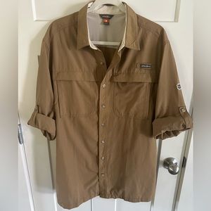 Mens Eddie Bauer Button Down Sport Shop Shirt Sz. TL